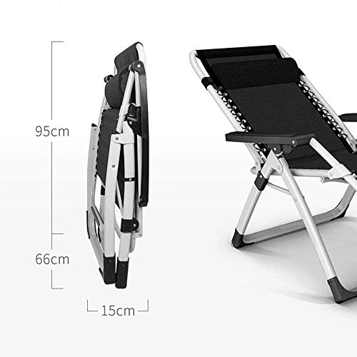 Chaise longue pliante multi-position avec lit amovible en coton doux