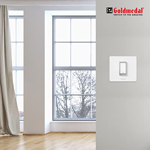 Image of Goldmedal Air Aero 20 Ampere Push Button One Way Switch, White - (Pack Of 20)