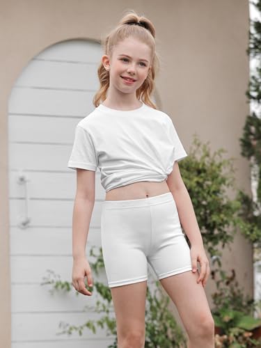 6 pack cotton girls bike shorts girls shorts kids clothes cartwheel under dress breathable multi-color