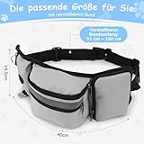 ZESTEFY Leckerlibeutel Hundetraining, Robuste Bauchtasche mit Kotbeutelspender, Flaschenhalter, Reflektor & Verstellbarem Gurt – Wasserdichtes Hundezubehör für Gassi, Training & Outdoor