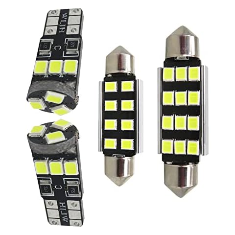 WLJH 11pcs 6000k White LED Interior Lights Super Bright White Replacement Light Bulbs Package Set for GOLF 6 VI GTI MK6 2010 2011 2013 2014 Cover