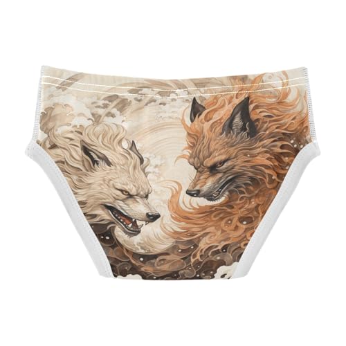 ALAZA Wolf Ocean Wave Boys' Briefs Soft Underwear Available in Sizes 2t-8y2