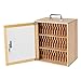 36 Slots Cell Phone Storage Box, Wood & Acrylic Cell Phone Lockers Storage Cell Phone Locker Box with Lock Pocket Chart for Phones Locking Cell Phone Cabinet for Classroom Offices School Employees