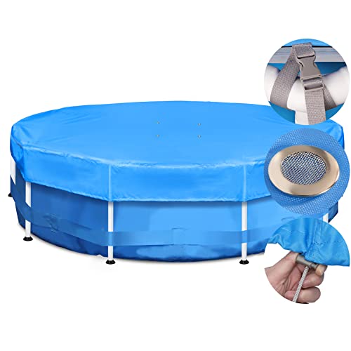 Sekey Poolabdeckung Rund 366cm für Metallrahmenpools, 420D Reißfest Oxford Poolplane, Sommer & Winter Abdeckplane Pool Rund, Wind- und Staubabweisend, Einfache Installation, Blau Sekey Poolabdeckung Rund 366cm für Metallrahmenpools, 420D Reißfest Oxford Poolplane, Sommer & Winter Abdeckplane Pool Rund, Wind- und Staubabweisend, Einfache Installation, Blau