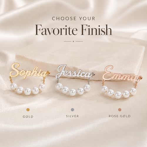 Image of Custom Name Lapel Pin Personalized Script Brooch for Women Men, Customizable Name Badge Elegant Cursive Letter Pin, Minimalist Jewelry Gift for Wedding Birthday Anniversary