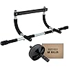 Iron Gym Pull-Up Bar - Total Upper Body Workout Bar for Doorway, Adjustable Width Locking, No Screws Portable Door Frame Horizontal Chin-up Bar, Fitness Exercise