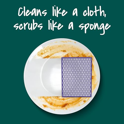 Image of Scotch-Brite Stay Clean Scrubbing Dish Cloths, Rinses Clean and Dries Quick, 2 Non-Scratch Dish Cloths