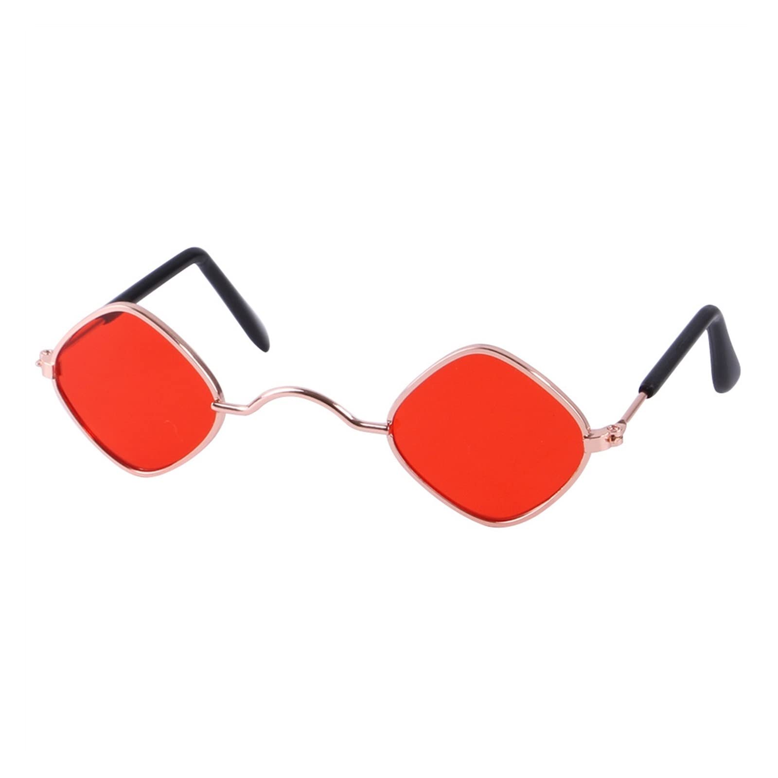 Odzież dla zwierząt Dwupak okularów dla psów Akcesoria dla zwierząt Okulary Śliczny kształt Biżuteria w kolorze diamentu Okulary przeciwsłoneczne Okulary dla psów Mały sweter dla psa (kolor: czerwon