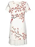 Farbbrillanter Druck Alba Moda Damen Kleid Weiß 34 Kunstfaser