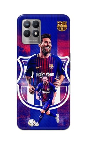 Image of Printed Hard Back Cover Case for Realme 8i Back Cover (Famous Football Player) -1111