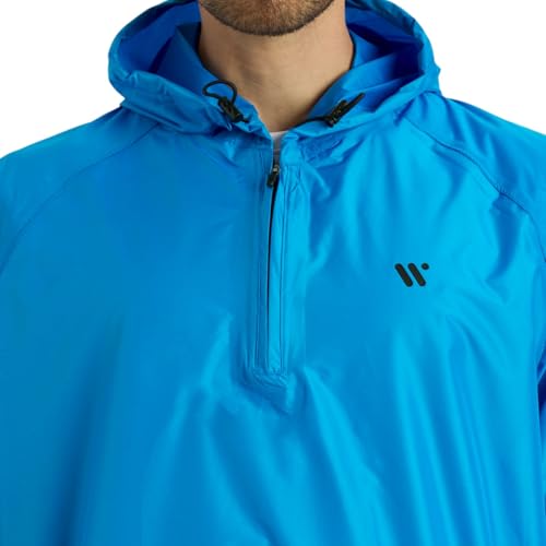 Image of ZEEL Rain Jacket For Men & Women, Unisex Polyester Pull Over Waterproof Raincoat with Hooded Full Sleeves Rainwear, Lightweight, Reusable & Packable (AZ50D)