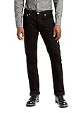 Knopfverschluss Levi\'s Herren 501 Original Fit Jeans Größe 30W x 28L, schwarz
