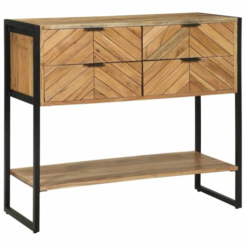 Mesa de pasillo moderna con cajones chevron para decorar tu recibidor de casa 3