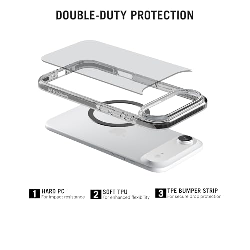 Image of DailyObjects Stride Clear 2.0 Magnetic Case Cover Compatible with iPhone Air | Wireless Charging Slim Back Cover | 2 Layer Edge Protection & Shockproof