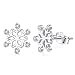 Produktbild J.Endéar Schneeflocke Ohrringe Ohrstecker, 925 Sterling Silber Ohrringe Ohrstecker Damen Mädchen mit 3A Zirkonia Erntedankfest Weihnachts Geschenk