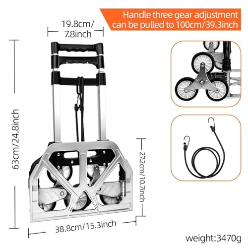 Carretilla plegable de aluminio para transporte y mudanza miniatura 2