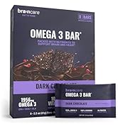 Omega 3 Fig Bars, Fish oil Alternative, Dark Chocolate Gluten-Free Protein Snacks, 1,956mg Omega-...