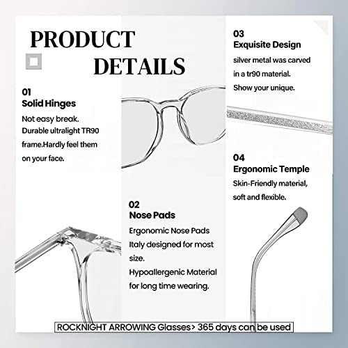 Image of ROCKNIGHT Fashion Blue Light Glasses for Women Bluelight Blocker Phone Gaming Screen Computer Glasses