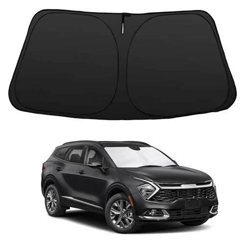 Image of Windshield Sun Shade for 2023-2026 Sportage Kia | Foldable, Full covered for windshield, Block UV Rays, Heat Reduction, Easy to install, Keeps Car Cooler