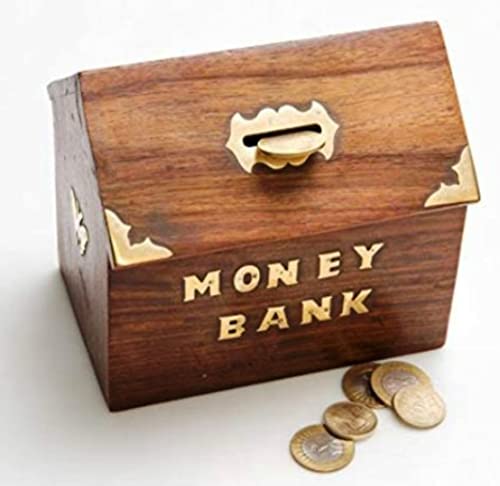 Furniture Hub Handicrafted Wooden Money Bank - Coin Saving Box - Piggy Bank - Gifts for Kids, Girls, Boys & Adults (Home) (B099TDWZ5K) Amazon Price History, Amazon Price Tracker