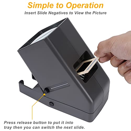 35mm slide viewer film negative and slide viewer with 3x magnification and led lighted illuminated viewing usb powered