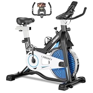 Heimtrainer Fahrrad, Fitness Fahrrad für Zuhause, Indoor Kardio Training, Bike mit Pulsmesser, LCD Display, Ipad Halter, Sitz & Widerstand Einstellbar