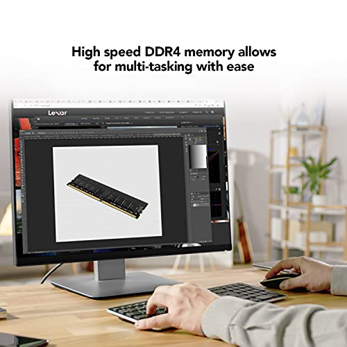 Image of Lexar 8GB DRAM, DDR4 3200 MHz UDIMM Desktop Memory for Everyday Users, Performance Upgrade (LD4AU008G-B3200GSST)