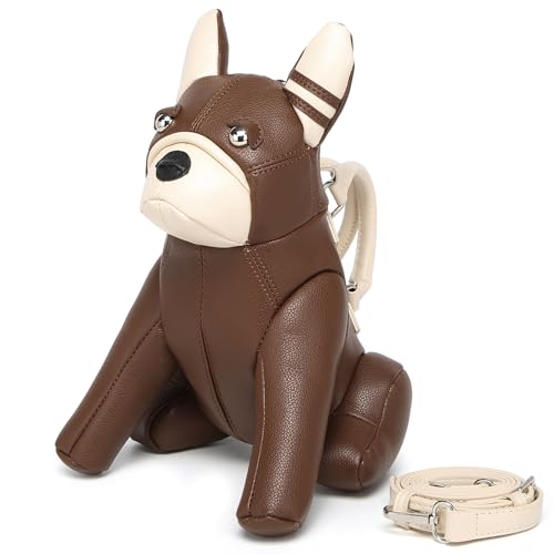 Image of Women PU Leather Unique Novelty Dog Shaped Crossbody Shoulder Bag Handbag Purse