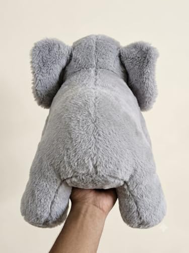 Image of Grey Elephant Plush Soft Toy 30 cm | Ultra Soft Stuffed Elephant Teddy for Kids, Boys, Girls & Adults | Cute Cuddly Animal Plush Toy for Birthday Gift, Baby Shower & Room Decor