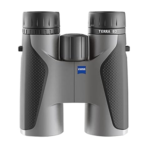 Zeiss Terra ED 10 x 42 lornetka do polowania, obserwacji ptaków, na zewnątrz, podróży, szara