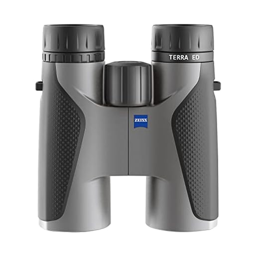 Zeiss Terra ED 10x42 Prismáticos para Caza, observación de Aves, al Aire Libre, Viajes, Gris