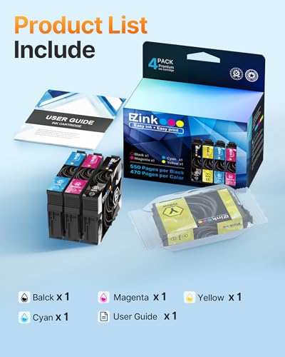 Image of E-Z Ink Remanufactured Replacement for 202XL Ink Cartridges Multipack 4Pack