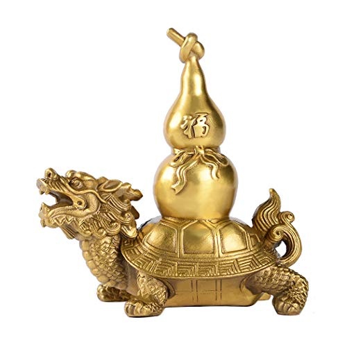 41NhTK BRASSTAR Feng Shui Brass Statue Dragon Turtle Carrying...