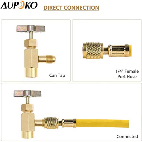 R12 a R134A Can Tap con Adaptador y Removedor de Válvula miniatura 5