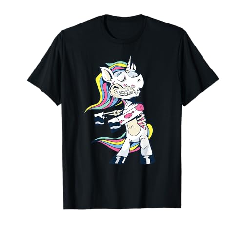 Dabbing Unicorn Skeleton T Halloween Girls Dab Regalos Camiseta