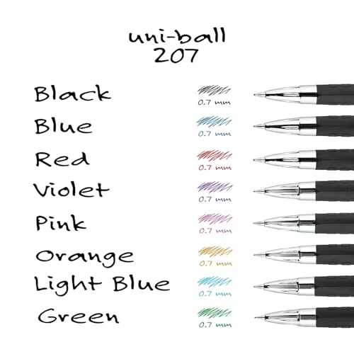 Bolígrafo Uni-Ball Signo Gel 207 Retráctil Rojo 12 unid. miniatura 4