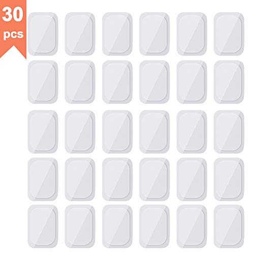 RIRGI 30 Pièces Patch de Gel d'Electrostimulateur EMS Gel Pad de Remplacement Autocollant Gel en Remplacement pour Electrostimulateur Musculaire