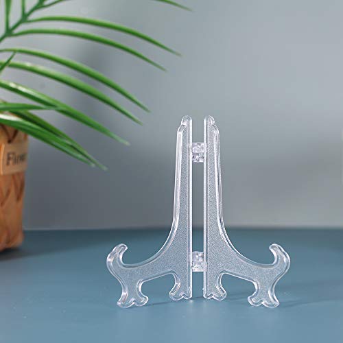 Artliving 5" Clear Plastic Easels or Stand/Plate Holders to Display Pictures or Other Items at Weddings, Home Decoration, Birthdays, Tables (24 Pack) by Artliving - Image 3
