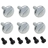 Meuey Lyot Presser Foot Screws and Clamps for Single-Needle Industrial Sewing Machines - Black and Silver, 12PCS