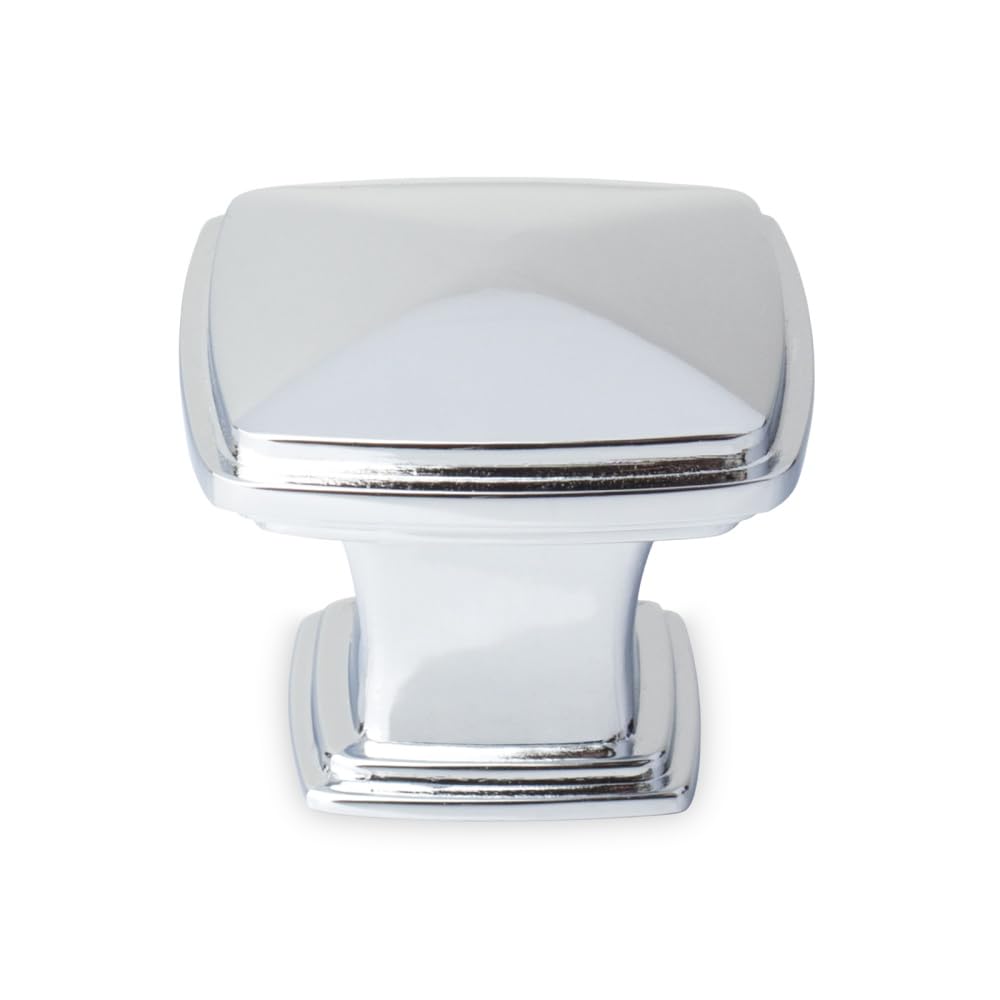 Handle & Home 31mm Polished Chrome Square Knob