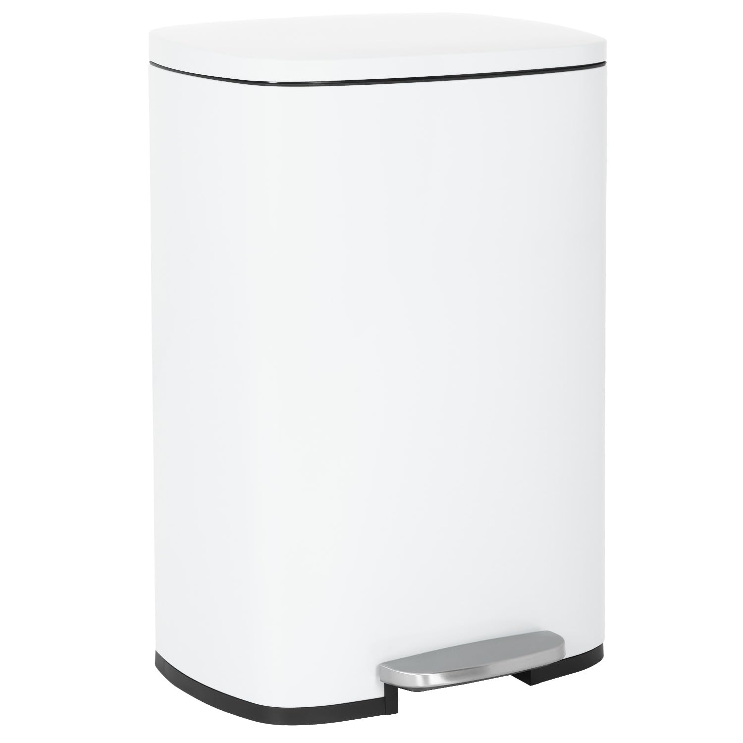 13 Gallon 50 Liter Kitchen Trash Can Fingerprint Proof Stainless Steel Kitchen Garbage Can with Removable Inner Bucket