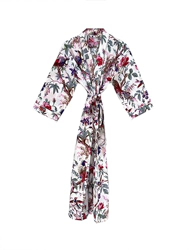 Image of Hand block print Cotton Kimono bikini cover up,Indian Hand block print Cotton Bath Robe,Swim Wear,Nighrwere Dressing Gown