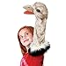 Folkmanis Ostrich Stage Puppet, Gray, White, Black, 1 ea