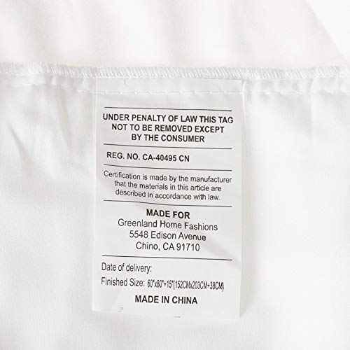 Greenland Home Cotton Voile Dust Ruffle Bed Skirt, White, Queen 18-inch L