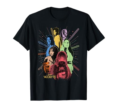 Star Wars The Acolyte Disney+ Retro Color Block Characters Camiseta