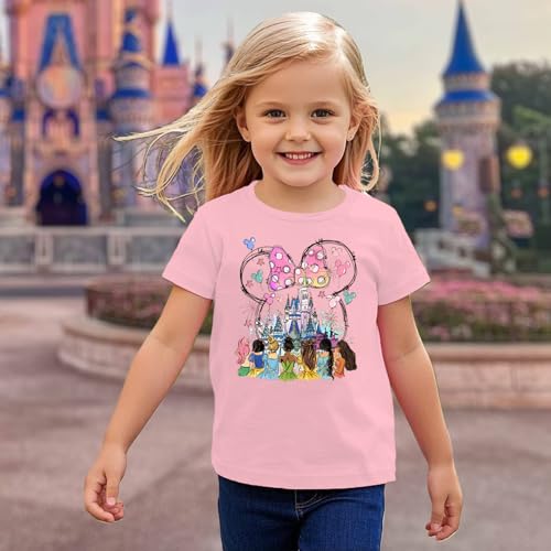 Princess Girls Shirts Magical Short Sleeve Shirt Toddler Holiday Vacation Kids Tee Top3