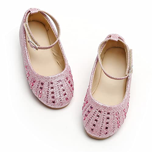 Image of GINFIVE Toddler Girls Dress Shoes Little Girls Mary Janes Ballerina Flats Shoes Toddler