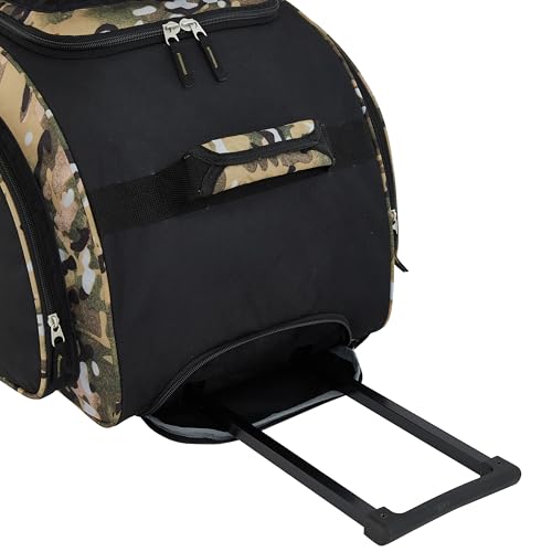 Image of Travelers Club Xpedition 30 Inch Multi-Pocket Upright Rolling Duffel Bag, Camo, 30 inch Suitcase, Xpedition 30 Inch Multi-pocket Upright Rolling Duffel Bag