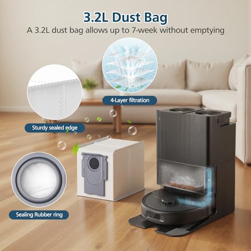 Image of Qrevo S Pro /QV 35A Replacement Accessories for Roborock Qrevo S Pro, QV 35A, QV 35S Robot Vacuum, 2*Main Brush, 6*Side Brush, 4*Filters, 6*Mop Pads, 6*Dust Bag, 2*Tools