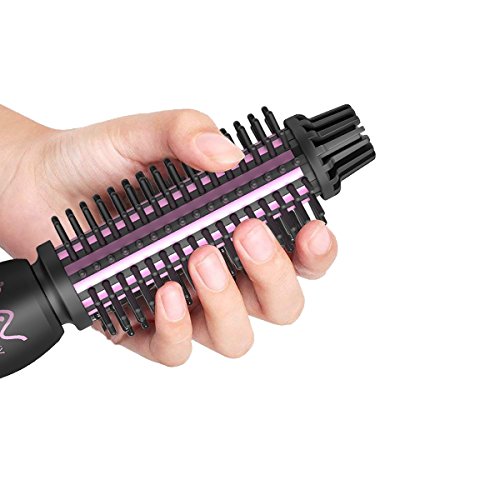 Berta 3In1 Hair Brush Iron Professional Hair Curling Iron&Hair Straightener&Hair Curler Brush Ceramic Hot Brush, Negative Ionic Dual Voltage For Travel #TOP3